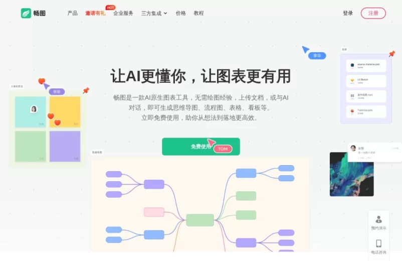 畅图 - AI图表工具，在线绘制思维导图与流程图，支持多人实时协作